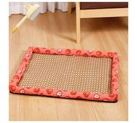Breathable Rattan Cooling Pet Bed, 2025 Cooling Bed for Pets with Heat Resistant Rattan, Woven Breathable Square Washable Bed with Edge for Dogs Cats (#9, L: 50 * 61cm)