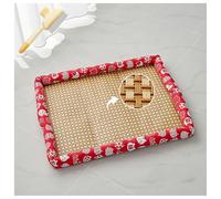 Breathable Rattan Cooling Pet Bed, 2025 Cooling Bed for Pets with Heat Resistant Rattan, Woven Breathable Square Washable Bed with Edge for Dogs Cats (#5, L: 50 * 61cm)