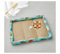 Breathable Rattan Cooling Pet Bed, 2025 Cooling Bed for Pets with Heat Resistant Rattan, Woven Breathable Square Washable Bed with Edge for Dogs Cats (#3, L: 50 * 61cm)