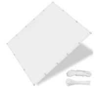 Breathable Rectangular Sun Shade Sail 220x400 cm with Grommets, UV Protection, Wind Resistant, Tear-Proof Canopy for Patio, Garden, Balcony - White Outdoor Shade Solution
