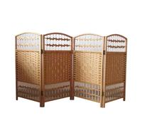 Breathable Room Divider Screen, Hollow Partition for Home Office or Study, Space-saving Weave Screen, 6 Panels, Ideal for Dormitory or Living Room Use