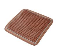 Breathable Seat Pad Bamboo Slats Chair Mat Comfortable Border Thread Stitching Suitable for Car Home Seating, Modern minimalist, Narrow bord, 40 X 40 cm