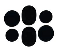Breathable Shoe Repair Patches - Sticky Toe Burst Stickers, 6 Piece Protection Set | Durable Fabric Covers with Reinforced Design for Running Shoes, Trainers, Dance Shoes, Work Shoes, black, Siehe