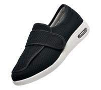 Breathable Shoes Diabetic,Lightweight & Comfortable Wide Fit Easy Close Slip On Adjustable Upper Strap for Comfort Foot Pain Relief.Black,41
