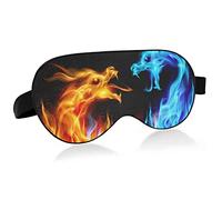 Breathable Sleeping Eyes Mask, Cool Feeling Eye Sleep Cover for Summer Rest, Elastic Contoured Blindfold for Women & Men Travel, 3D Printing Dragon