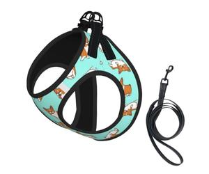 Breathable Small Dog Cat Harness Vest, Adjustable Mesh With Accessories | Corgi Cute Dog Small Dog Harness S , Breathable Mesh Vest, Reflective Adjustable For Cats