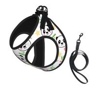 Breathable Small Dog Cat Harness Vest, Adjustable Mesh With Accessories | Cute Panda Bamboo Star Small Dog Harness L , Breathable Mesh Vest, Reflective Adjustable For Cats