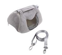 Breathable Small Pet Carrier Bag for Hamster Gerbil Rat Ferret, Mesh Ventilation Pet Travel Bag with Adjustable Shoulder Strap, Lightweight Outdoor Pet Carrying Bag (Grey)
