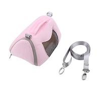 Breathable Small Pet Carrier Bag, Hamster Travel Carrier with Mesh Ventilation, Lightweight Shoulder Carry Bag for Hamster Gerbil Rat Ferret, Outdoor Pet Transport Bag (Pink)