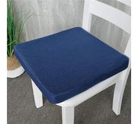 Breathable Soft Memory Foam Seat Cushion - High-Density Comfort Padding for Office Car & Home Chairs - Posture Support Removable Cover Sapphire Blue (16"x16"x3")