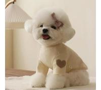 Breathable soft Pet Dog Clothes Base Shirt Cute Love Bear Teddy Yorkshire Hoodie Cat Pet Warm Clothes Designer Puppy Clothing