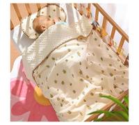 Breathable Soft Summer Cooling Baby Blanket with Cute Printing and Dotted Backing for Kindergarten Toddler (Grapefruit)