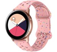 Breathable Sport Strap Compatible with Samsung Galaxy Watch 7/6/5/4/FE Straps 40mm 44mm, Galaxy Watch 5 Pro 45mm,Galaxy Active 2,Galaxy Watch 3, 20mm Eco-Friendly Silicone Waterproof Strap for Women