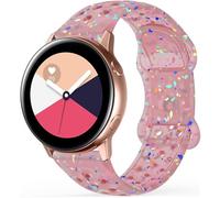 Breathable Sport Strap Compatible with Samsung Galaxy Watch 7/6/5/4/FE Straps 40mm 44mm, Galaxy Watch 5 Pro 45mm,Galaxy Active 2,Galaxy Watch 3, 20mm Eco-Friendly Silicone Waterproof Strap for Women