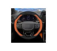 Breathable Steering Wheel Cover For Mustang For Focus For Fiesta For Fusion For Mondeo For Kuga For Edge For Ranger For Explorer Car Steering Wheel Cover O Shape(O Style Orange)
