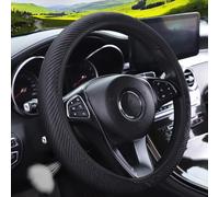 Breathable Stretch Elastic Steering Wheel Cover, Soft Microfiber Ice Silk Cloth Fabric, Universal 38cm, Fit for Cars, Suvs, Vans, Sedans, Trucks, Vans