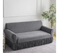 Breathable Stretch Sofa Covers All-inclusive Non-Slip Slipcovers for 1/2/3/4 Seater Sofas Soft Skirted Furniture Protector (Size: 3 Seater Color: A)