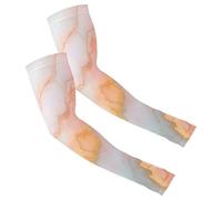 Breathable & Stretchy Men's & Women's Compression Arm Sleeves for Outdoor Sports Stretchy for Most Arms Marble Peach Blush