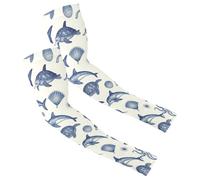 Breathable & Stretchy Unisex UV Protection Arm Sleeves for Driving Commuting Stretchy for Most Arms Ocean Wildlife Vintage Sea Dog Turtle Graphic Tees