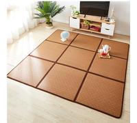 Breathable Summer Cool Pad Rattan, Rattan Floor Mats Foldable Breathable Sleeping Mat Futon Carpet Pad(4,60X120CM(2: pieces))