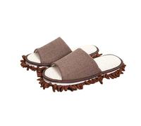 Breathable Summer Slippers Men, Comfortable Sliders for MenFleece Lined Indoor with Detachable Cleaning Function and Machine Washable Comfort Slide Slip On Shoes Flip Flop Sandals Brown