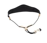 Breathable Sweat-proof Ultra Fibre Saxophone Strap, Metal Swivel Hook, for Alto, Tenor, Soprano Saxophone, Orange (1 pcs Black color)