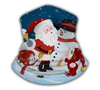Breathable Tube Scarf, Facial Shield Winter Christmas Carols Stars Snowflake Snow Premium Half Face Headwear for Workout Sports Men