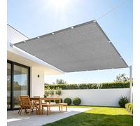 Breathable UV Protect Solar e Sail 1.2 x 7m - Light Grey Outdoor Canopy with Grommets for Garden, Patio, Balcony, Terrace - Sun Shelter for Ultimate t