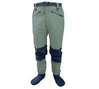 Breathable Waist Hight Wading Pants 4 Ply Waterproof Waders For Men Fly Fishing Chest Waders For Outdoors For Fishing(Green Black,XL)