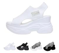 Breathable Walking Sandals Women, Sandals For Women Knit, Open Toe Wedge Sandal With Thick Sole, Versatile Slides For Office Days, Casual Outings, Seasonal Events, City Walk & Evening Plans
