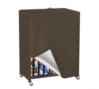 Breathable Waterproof BasketFor Ball Rack Cover for Garage Use 420D Oxford Cloth Protects Sports Equipment from Dust and Moisture with Side Vent Design (Coffee color)