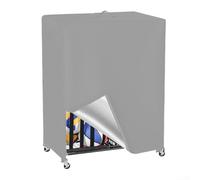 Breathable Waterproof BasketFor Ball Rack Cover for Garage Use 420D Oxford Cloth Protects Sports Equipment from Dust and Moisture with Side Vent Design (Gray)