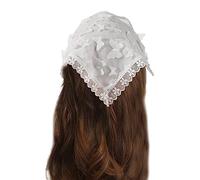 Breathable Women Bandana Outdoor Camping Photo Lace Triangle Headband See-Through Hair Bandana For Travel Crochet Hairband For Women Handmade Crochet Hairband With Pattern Triangle