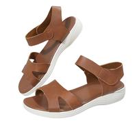Breathable Women's Walking Sandals with Comfortable Cushioned Insole Wedge Heel Design Memory oam Non-Slip Sole Fashionable Sneaker Ideal for Travel and Daily Using Summer (Brown, 5)