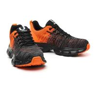 Breathable Work Safety Shoes for Men and Women, Anti-Smash and Anti-Puncture Labour Insurance Shoes, Steel-Toed Footwear, Lightweight Adventure Protection Sneakers(Orange,6.5)