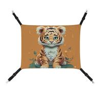Breathable Year of The Tiger Funny Tiger Printed Pet Hammock - Space-Saving Solution for Cats, Dogs & Small Pets - Anywhere Comfort
