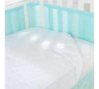 BreathableBaby 3 in 1 Fitted Breathable Mattress Protector, fits Standard Cot 120cm x 60cm