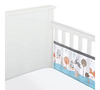 BreathableBaby Breathable Mesh Liner For Cot Beds - Covers 2 Sides - Classic - 3 mm - Enchanted Forest - 2 Panels - Non-Padded Single Layer - Safer Than a Crib Bumper - UK/EU Safety Tested