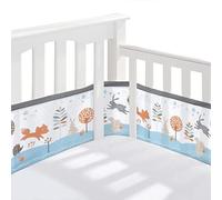 BreathableBaby Breathable Mesh Liner For Cot Beds - Covers 4 Sides - Classic - 3 mm - Enchanted Forest - Long + Short Panels - Non-Padded Single Layer - Safer Than a Crib Bumper - UK/EU Safety Tested