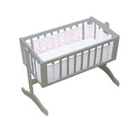 BreathableBaby, Classic 3mm Breathable Mesh Liner For Cribs & Cradles, Twinkle Pink, Covers 4 Sides, Non-Padded Single Layer Cot Bumper Alternative, Safety Tested