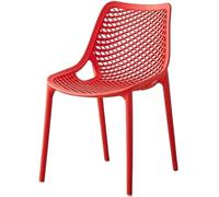 BreathableModernPlasticDiningChairsRedNoArmrestsStylish&ComfortablePerfectforDiningRoomKitchenOfficeMultipleColorOptionsAvailable