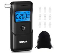 Breathalysers Alcohol Breathalyzer Tester Kit: High Accuracy Breathalyser with Digital LCD Screen - Alcohol Breath Tester Portable with 10Pcs Mouthpieces - Professional Breathalysers for Personal Home