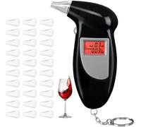 Breathalyzers, Alcohol Tester with 30 Mouthpieces, High-Accuracy Alcohol Breathalyzer Tester Breathalysers, Professional Alcohol Breath Tester with LCD Digital Display for Home Party Use