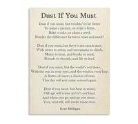 Breathe and Begin Dust If You Must Inspirational Canvas Art for Calm Bedroom and Morning Routine Space(Unframed,16x24inch(40x60cm))