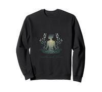 Breathe and Bloom Minimalist Meditation Zen Wellness Sweatshirt