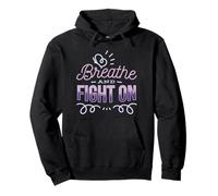 BREATHE AND FIGHT ON Cystic Fibrosis Warrior Awareness Meme Pullover Hoodie
