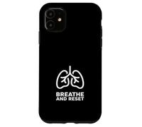 Breathe and Reset Minimal Lungs Breathwork Breathing Case for iPhone 11