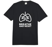 Breathe and Reset Minimal Lungs Breathwork Breathing Comfort Colors Adult Heavyweight T-Shirt