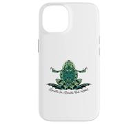 Breathe, Breathe, Out, Ribbit, Meditative Frog Yoga Mindful Case for iPhone 14