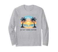 Breathe Calm Energy Breathwork Mindful Livings Tai Chi Flow Long Sleeve T-Shirt